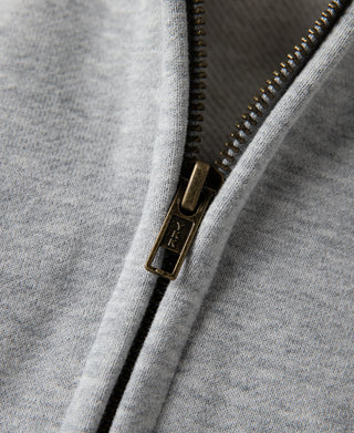 Heavyweight Terry Zip-Up Hoodie - Heather Gray