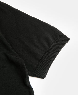 Lot 925 High-Twist Cotton Knit Polo - Black