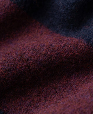 Brushed Wool Striped Sweater - Purple/Navy