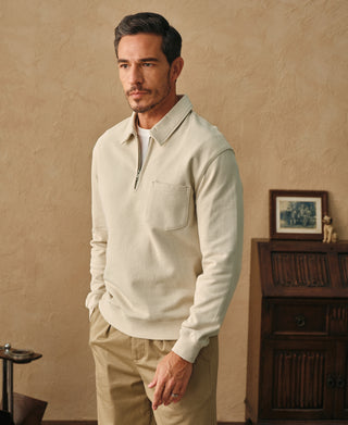 Heavyweight Quarter-Zip Collar Sweatshirt - Ivory
