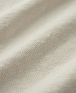 fabric texture of Vintage Slub Cotton Cap Sleeve T-Shirt - Apricot