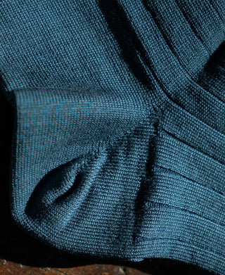 1950s Ribbed Dress Socks - Navy
