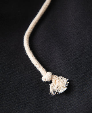 헤비웨이트 테리 지퍼업 후드 티셔츠 - 블랙 