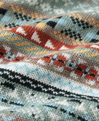 Fair Isle Wool Blend Knit Vest - Gray