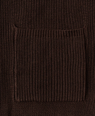 Heavyweight Wool-Blend Cardigan Sweater - Coffee