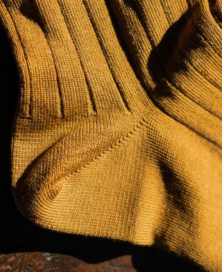 1950s Ribbed Dress Socks - Ginger