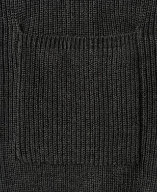Heavyweight Wool-Blend Cardigan Sweater - Dark Gray