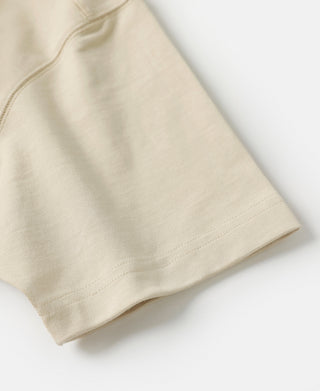 Kurzarm-Henley-T-Shirt aus 10,6 Unzen Baumwolle – Aprikose