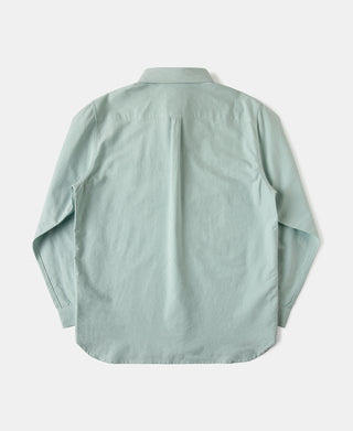 back view of Green Button Down Oxford Shirt