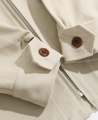 1950s Zip Up Campus Sport Jacket - Apricot