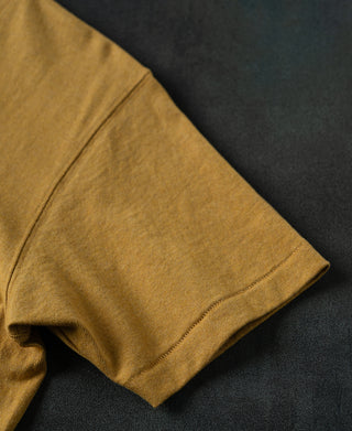 Regular Fit Heavyweight Tubular Jersey T-Shirt - Mustard