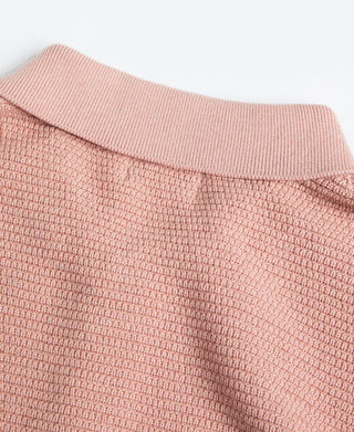 Lot 926 Jacquard Short Sleeve Polo Shirt - Pink