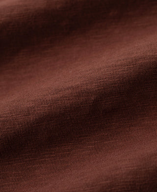 fabric texture of Vintage Slub Cotton Cap Sleeve T-Shirt - Clay