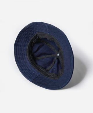 Indigo-Dyed Sashiko Bucket Hat