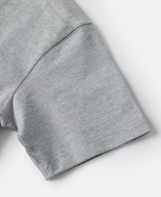 10.6 oz Cotton Short Sleeve Henley T-Shirt - Gray