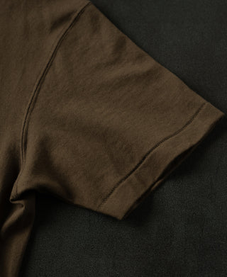 Regular Fit Heavyweight Tubular Jersey T-Shirt - Brown