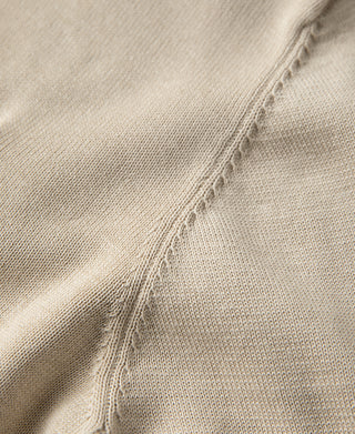 Lot 910L Long Sleeve Knitted Polo Shirt - Apricot