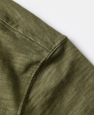 헤비웨이트 코튼 거싯 튜블러 티셔츠 - 그린 