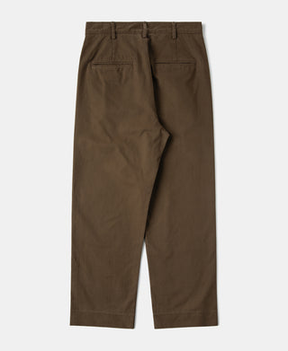 back view of Classic Fit Two-pleated Chino - Brown