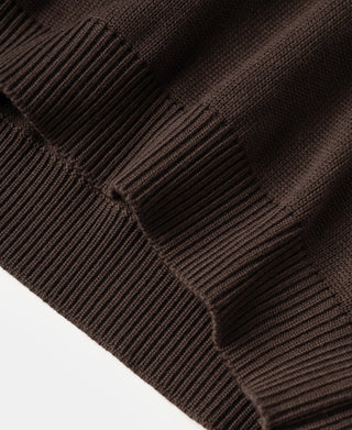 Wool-Blend Roll Neck Sweater - Coffee
