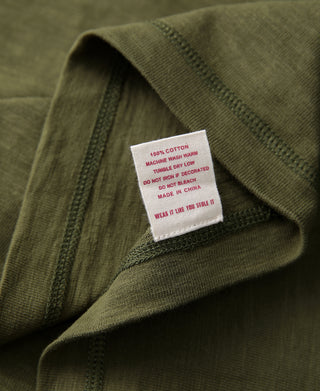 Heavyweight US Cotton Gusset Tubular T-Shirt - Green