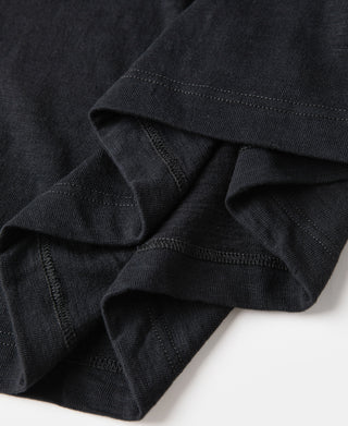 Heavyweight Cotton Gusset Tubular T-Shirt - Black