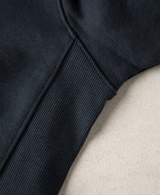 1950s Heavyweight Cotton Fleece Hoodie - Dark Blue