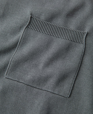 Lot 910L Long Sleeve Knitted Polo Shirt - Gray