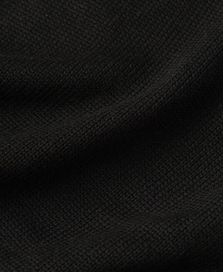 Wool-Blend Roll Neck Sweater - Black