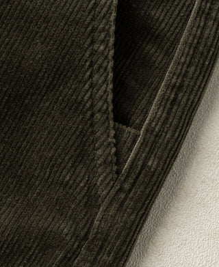 1920s Heavy Corduroy Farmer Work Trousers - Dark Green