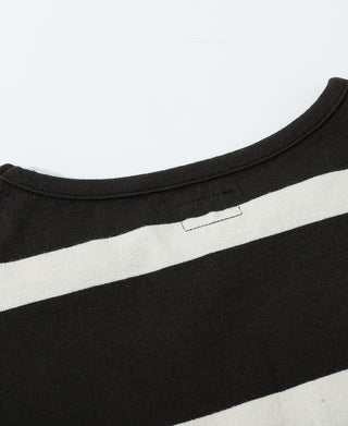 1940s Border Stripe T-Shirt - Vintage Black