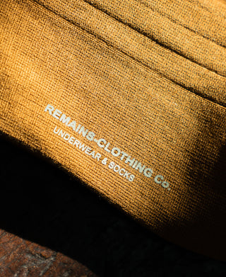 1950s Ribbed Dress Socks - Ginger