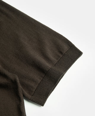 Lot 925 High-Twist Cotton Knit Polo - Coffee