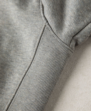 1950s Heavyweight Cotton Fleece Hoodie - Light Gray