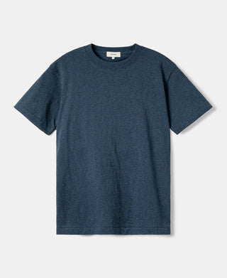 Regular Fit Heavyweight Tubular Jersey T-Shirt - Denim Blue
