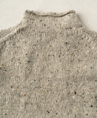 Roll Neck Pure Wool Fisherman Sweater - Ecru