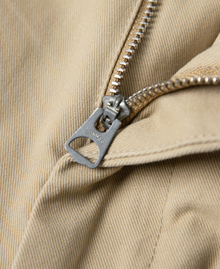 1930s IVY Style Double Pleated Chino Trousers - Khaki