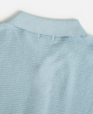 Lot 926 Jacquard Short Sleeve Polo Shirt - Light Blue