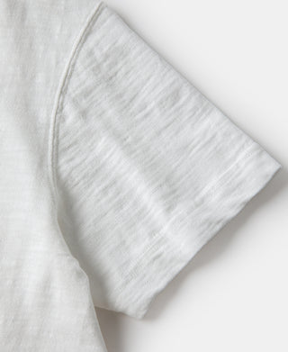 헤비웨이트 코튼 거싯 튜블러 티셔츠 - 화이트 