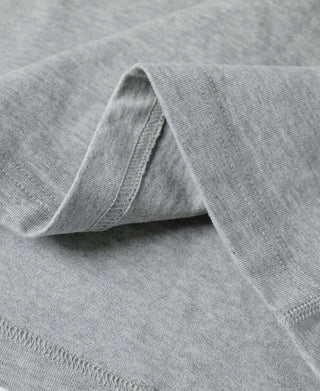 10.6 oz Cotton Short Sleeve Henley T-Shirt - Gray