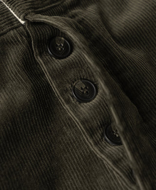 1920s Heavy Corduroy Farmer Work Trousers - Dark Green