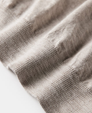 Lightweight Slub Cotton Knit Polo - Oatmeal