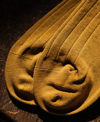 1950s Ribbed Dress Socks - Ginger
