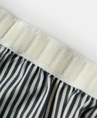 1950s Cotton Boxer Shorts - Blue Stripes