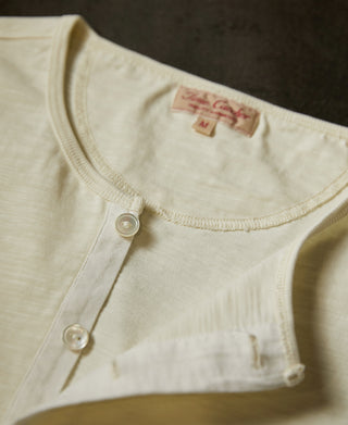 1900년대 9.8온스 슬러브 코튼 헨리 티셔츠 - 살구