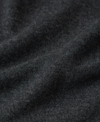 Heather gray merino wool knit texture close-up