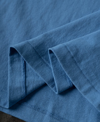 Regular Fit Heavyweight Tubular Jersey T-Shirt - Blue