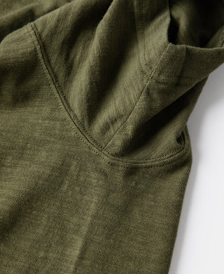 헤비웨이트 코튼 거싯 튜블러 티셔츠 - 그린 