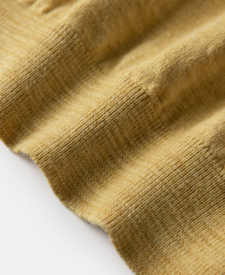 Lightweight Slub Cotton Knit Polo - Mustard
