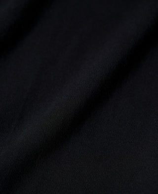 Loopwheel Tubular Langarm-T-Shirt aus 10,5 oz Baumwolle – Schwarz